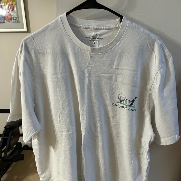 Vineyard Vines White Golf T Shirt - Large - Picture 1 of 4